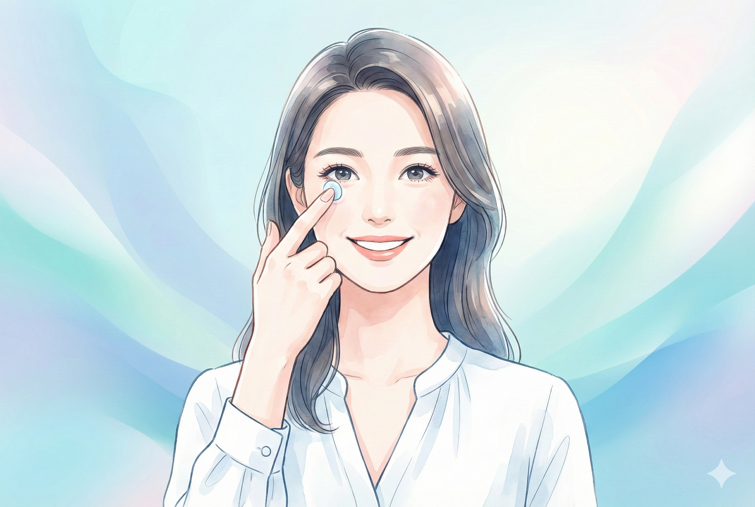 コンタクトレンズのイラスト